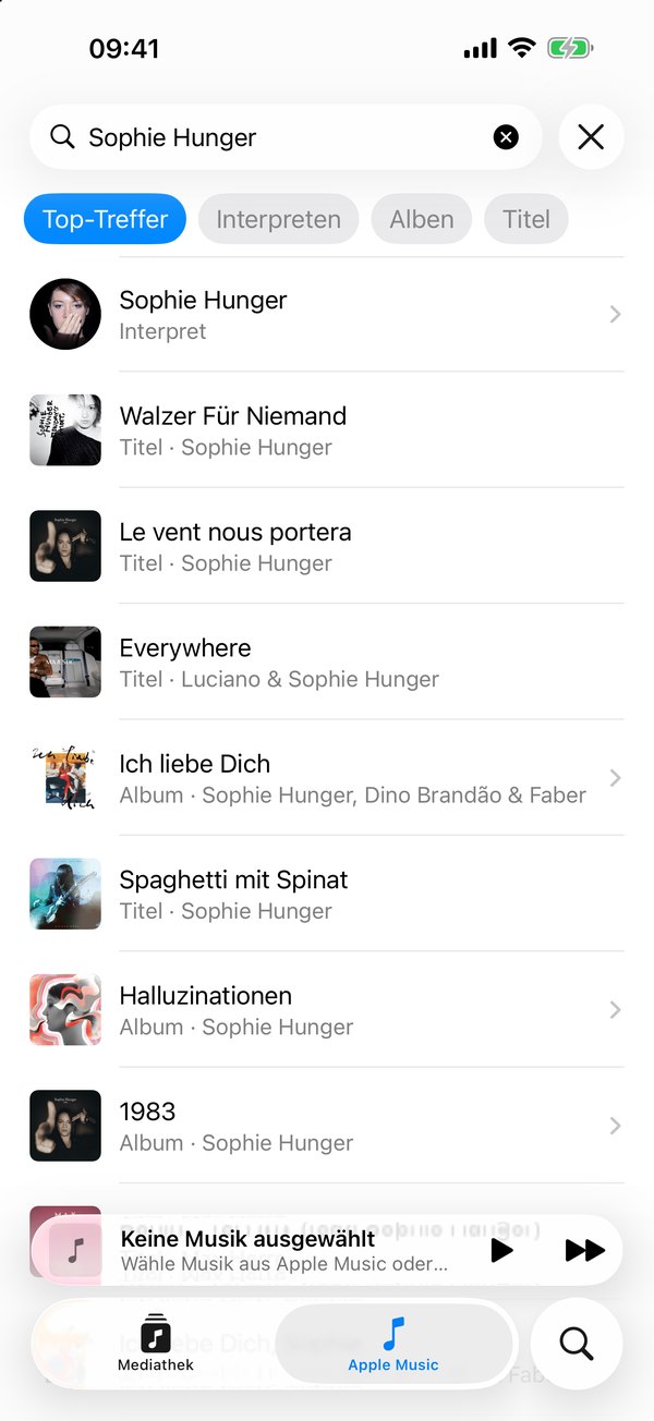 Screenshot von simpl.fm